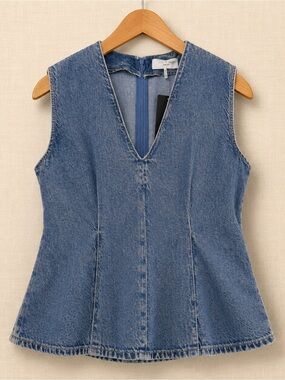 Rag & Bone Myla Ultra Featherweight Denim A-Line Top NWT